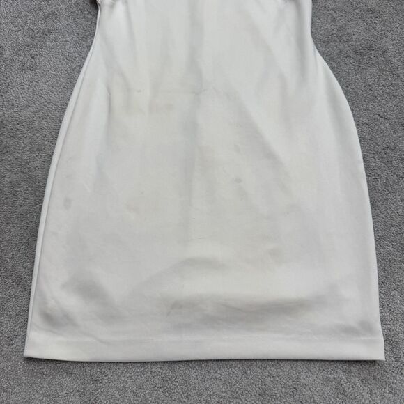 Tommy Hilfiger Ruffle Flutter Sleeve Sheath Pencil Dress Womens 12 White Classic - Picture 6 of 16